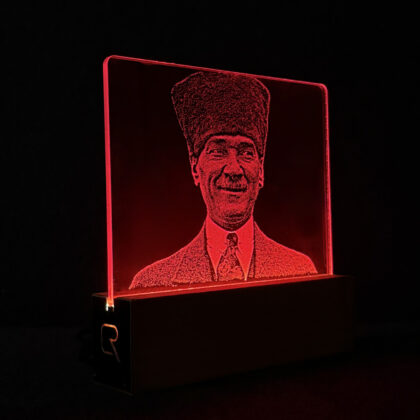 Atatürk Portresi LED Işıklı Dekor